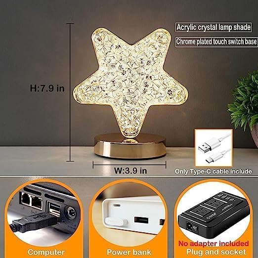 Star Crystal LED Lamp